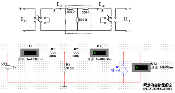 圖2 實(shí)驗(yàn)原理圖與Multisim仿真電路的對比.png